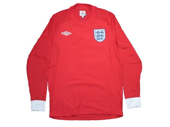 2010 イングランド代表　長袖　ユニフォーム イングランド代表 2010 アウェイ 長袖 ユニフォーム UMBRO ワールド