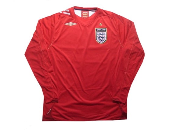 イングランド代表 06 アウェイ 長袖 ユニフォーム UMBRO | 完売モデル