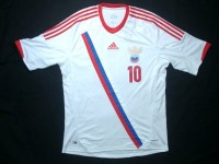 ロシア代表　12　アウェイ　半袖　ユニフォーム　ADIDAS　＜ユーロ2012＞+アルシャビン10（オフィシャルシート）　【送料無料＆ペイパル決済手数料無料】|欧州各国代表|完売モデル（次回入荷未定）