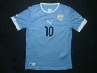 ウルグアイ代表　12　ホーム　半袖　ユニフォーム　PUMA+フォルラン10（オフィシャルシート）|中南米各国代表|完売モデル（次回入荷未定）
