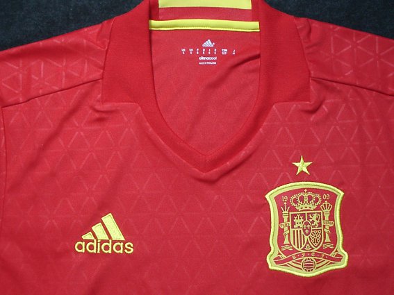 スペイン代表 16 ホーム 半袖 ユニフォーム Adidas ユーロ16 欧州各国代表 商品一覧 チーム名は50音順 スペイン代表 ユニフォーム 正規品サッカーショップ バルボラフットボール ユニフォーム マーキング サッカーグッズ