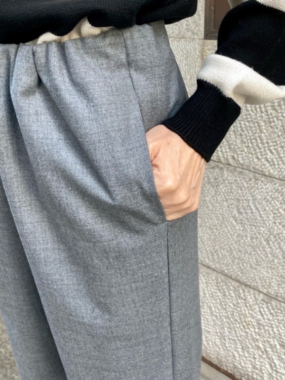 MARECHAL TERRE マルシャルテル テーパードパンツ GRAY/PURPLE