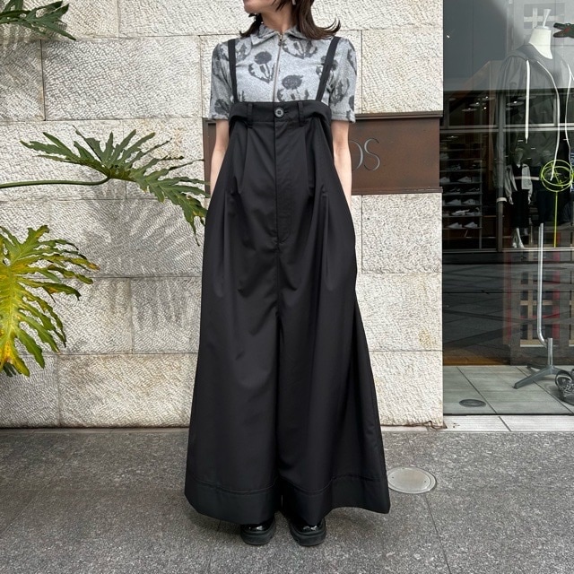 MAISON  MARVERICK  PRESENTS　サスペンダー付　ワイドパンツ　BLACK/GRAY MM5007　メゾンマーヴェリックリックプレゼンツ