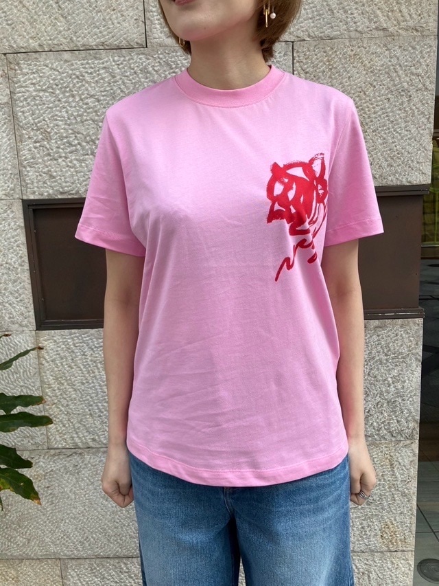 MSGM　　バラプリント　Tシャツ　PINK/WHITE/BLACK　3642MDM194　 エムエスジーエム