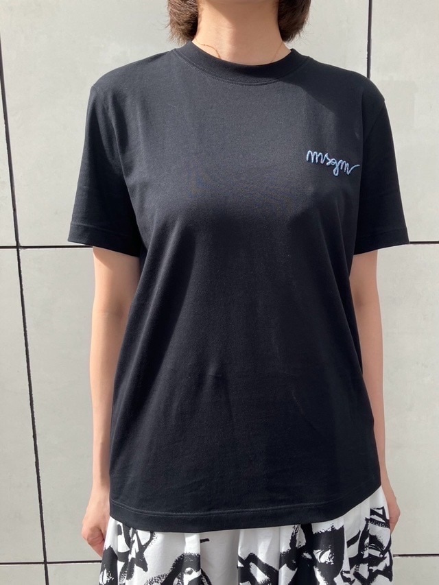 MSGM　エムエスジーエム　ネオン　ロゴ　Tシャツ　PINK/BLACK　3641MDM540