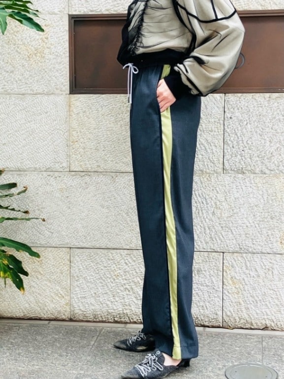 MARECHAL TERRE マルシャルテル サイドラインウエストゴムワイドパンツ