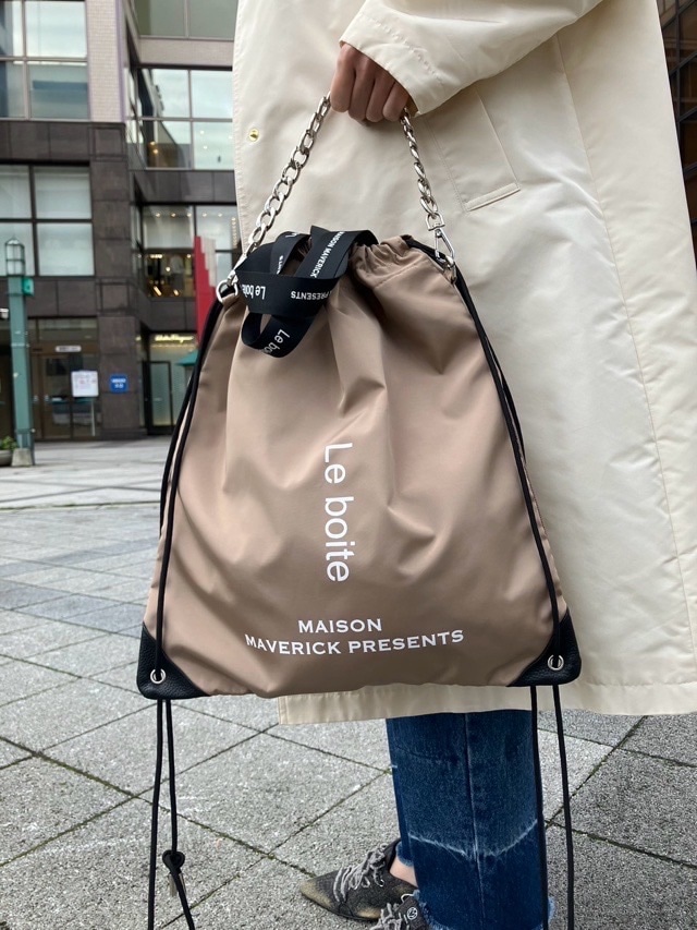 MAISON MAVERICK PRESENTS チェーンス トラップ付 3WAY ナップサック MC9004 CAMEL/BLACK メゾン マヴェリック プレゼンツ
