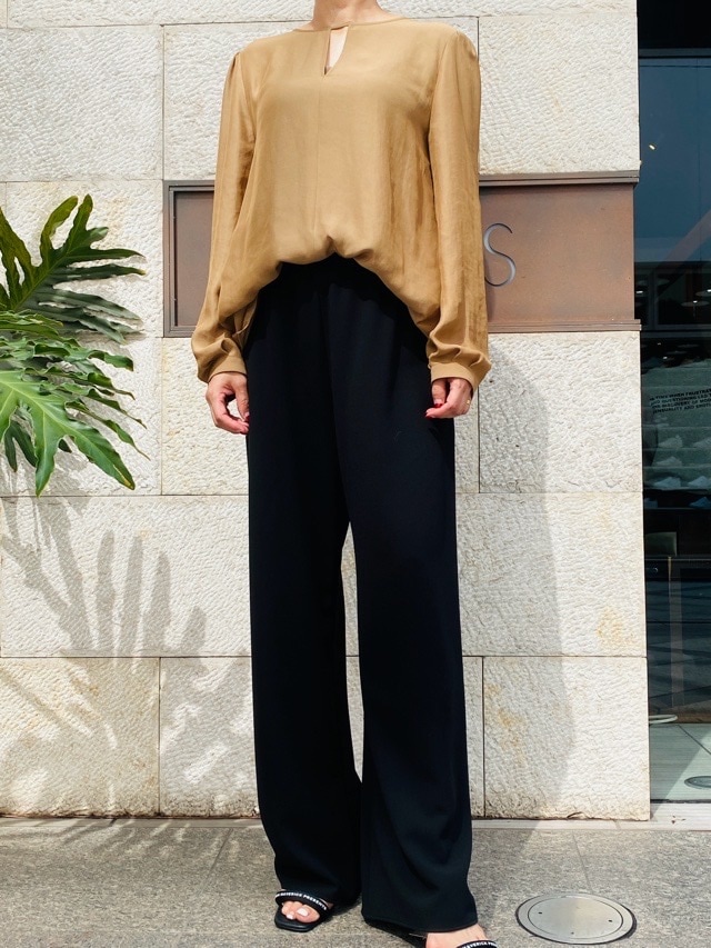 BEATING HEART ウェスト ゴム ワイドパンツ BP２０９Ｋ２ BLACK/CAMEL  ビーティングハート