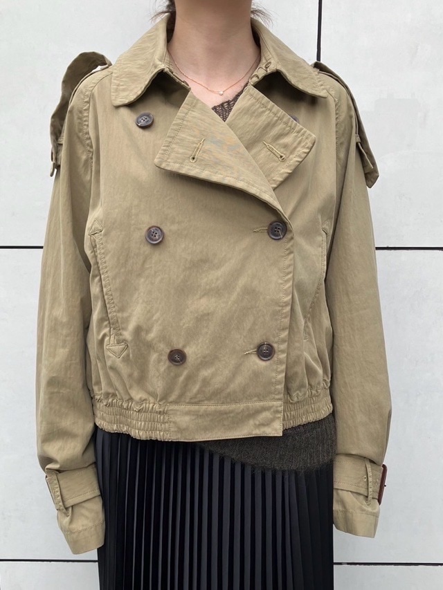 M53 エムゴーサン　　ミリタリーショート トレンチ　CAMEL　UNISEX　MJ-048