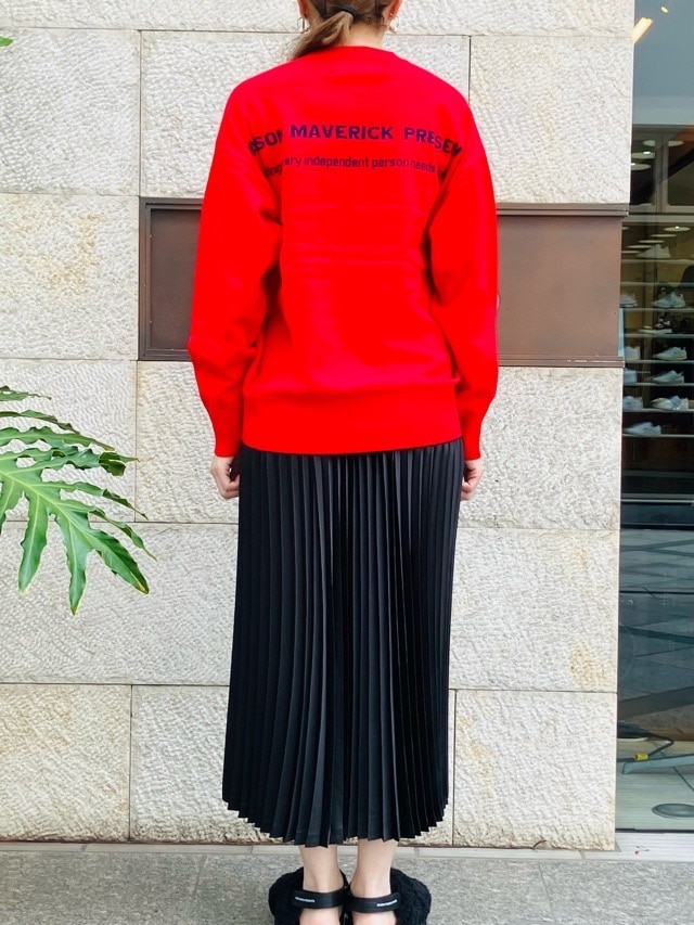 MAISON MAVERICK PRESENTS　 背中　ロゴ　丸首ニット 　MM5051　GRAY/BLUE/RED/BLACK  メゾン マヴェリック プレゼンツ