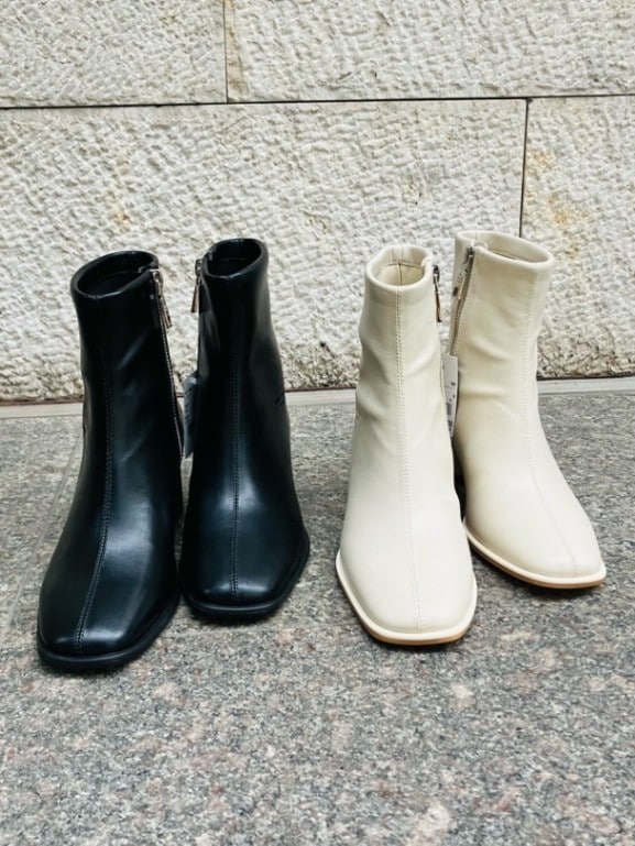 MAISON MAVERICK PRESENTS　 スクエアトゥセンタ－ラインブーツ　　MS2485　BLACK/BEIGE  メゾン マヴェリック プレゼンツ