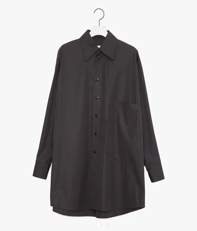 EZUMi  エズミ  BIG ポケット コットン シャツ ブラウス  BLACK / BLUE STRIPE　YESS25TP01