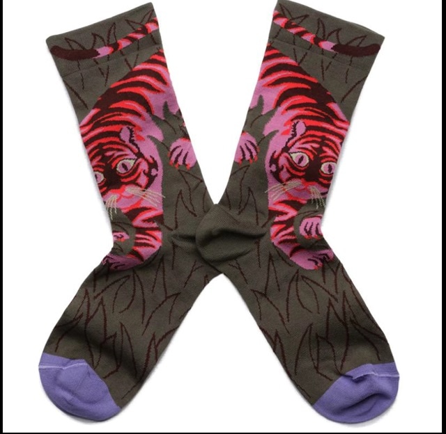 Bonne Maison　ボンヌ メゾン  Le Tigre  SOCKS ソックス　 KHAKI   TG101