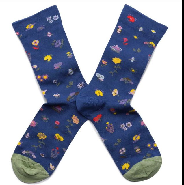 Bonne Maison　ボンヌ メゾン  Semis  SOCKS ソックス　 BLUE  TG501