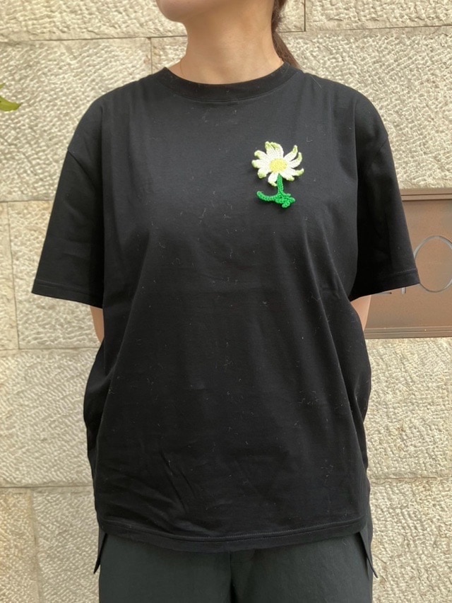 AKANE UTSUNOMIYA アカネ ウツノミヤ  花モチーフTシャツ  SAO-FCT50-2009 BLACK/WHITE/BLUE