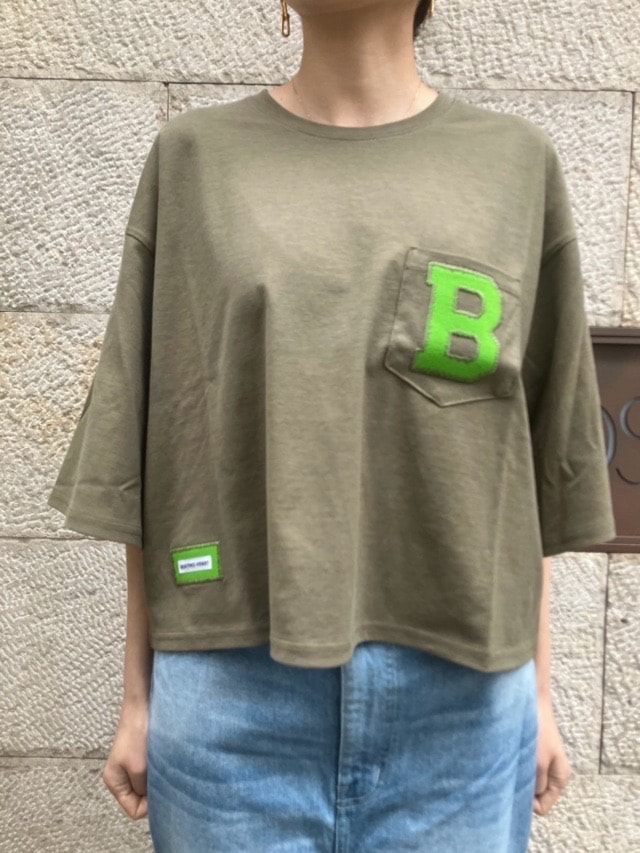 BEATING HEART　ヴィンテージ風ショ－ト丈Ｔシャツ　BT014L1　 ビーティングハート KHAKI/WHITE/GRAY/BLACK　