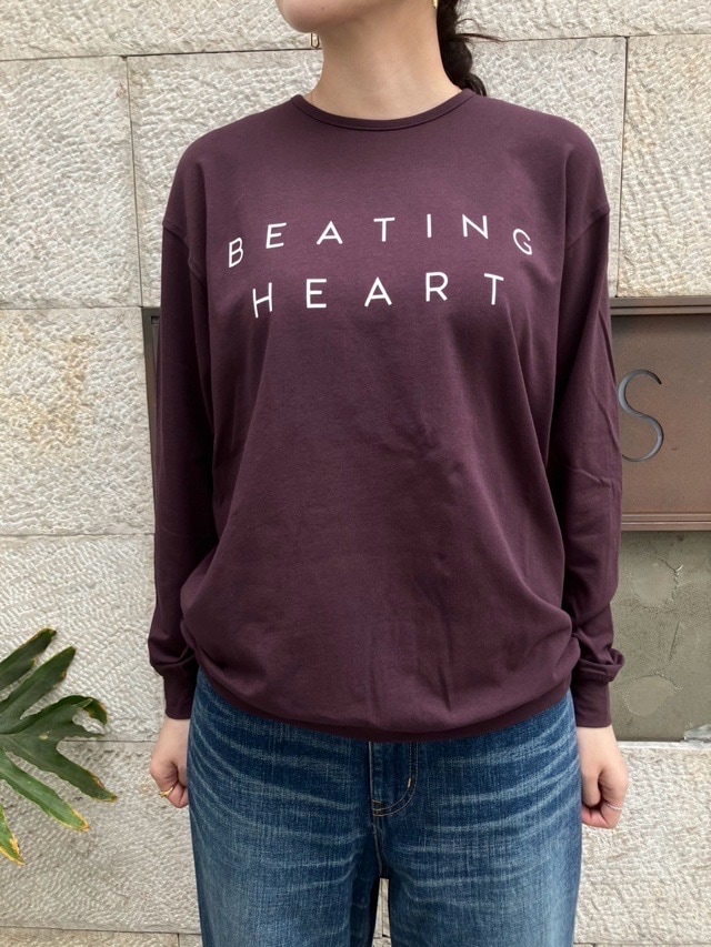 BEATINGHEART　ロゴ入り長袖Ｔシャツ  BＴ005L2   WHITE(N0)/NAVY（B9）/BLACK（N6）/BROWN（P8）  ビーティングハート