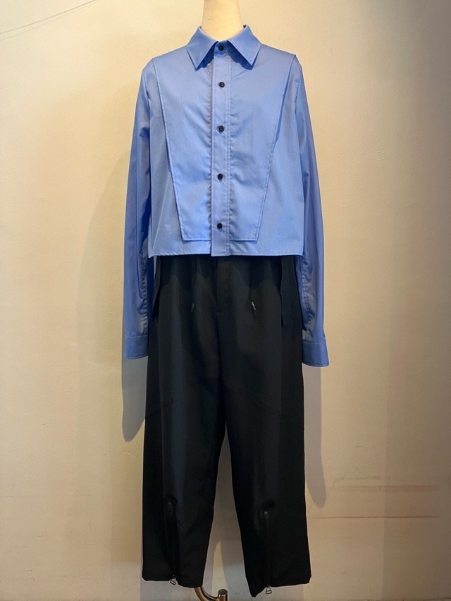 AKANE UTSUNOMIYA アカネ ウツノミヤ　ショ－ト丈クラシックシャツ WAO-FS22-2014 　BLUE