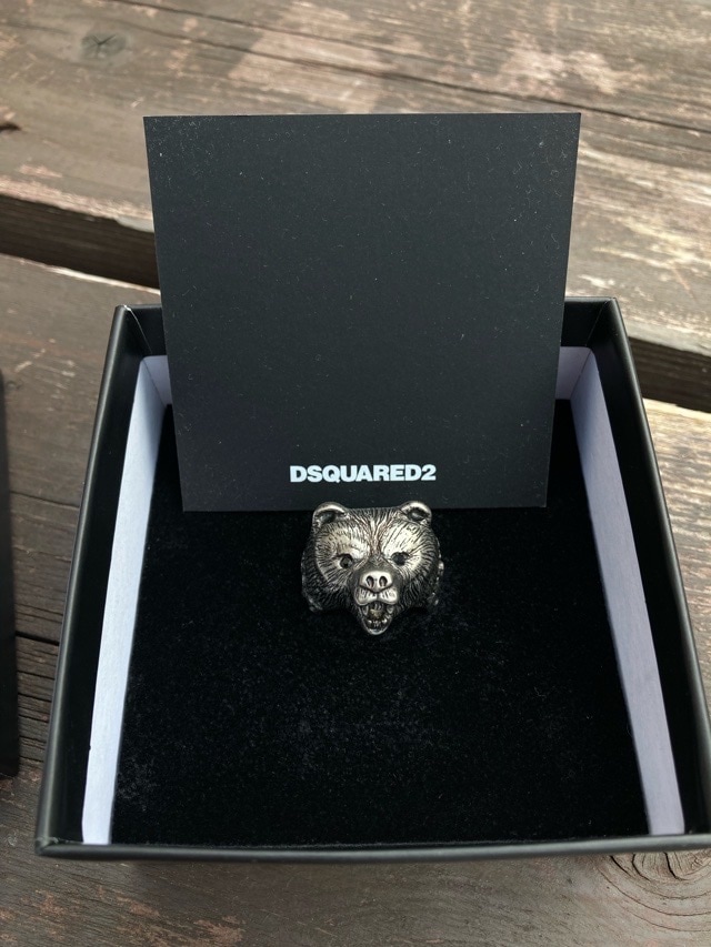 DSQUARED2 ディースクエアード メンズ  ベア― リング  82RI1002 382084462  SILVER