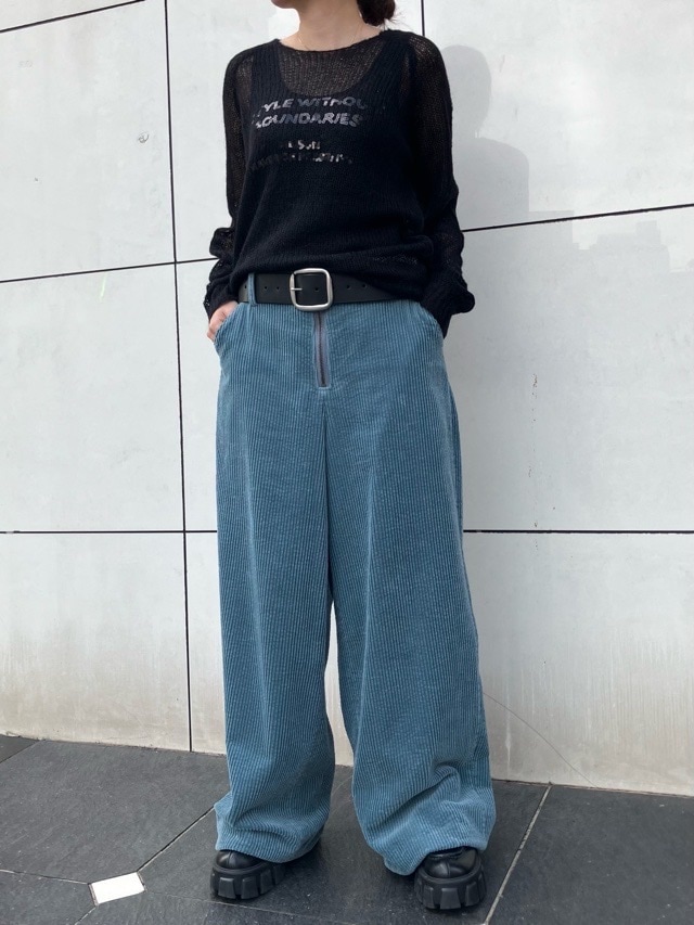 AKANE UTSUNOMIYA アカネ ウツノミヤ  コーデュロイ ワイド パンツ    WAO-FP37-2004   BLUE
