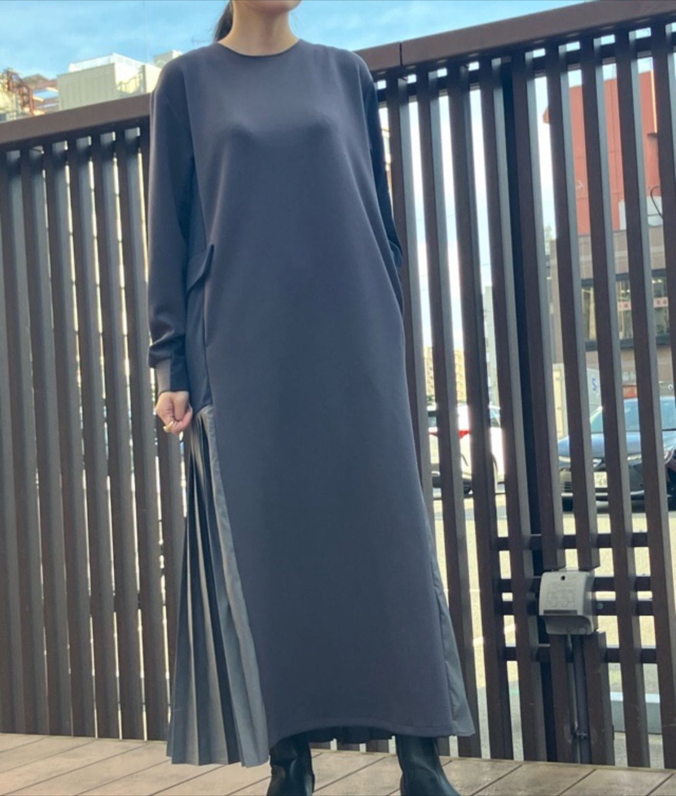 MARECHAL TERRE 　布帛×ダンボールニット ZMT255OP513  GREY(015) 　マルシャルテル