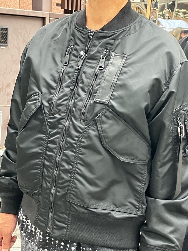 WhiteMountaineering　WM2573201　ALPHA INDUSTRIES コラボジャケット 　BLACK　　ホワイトマウンテニアリング