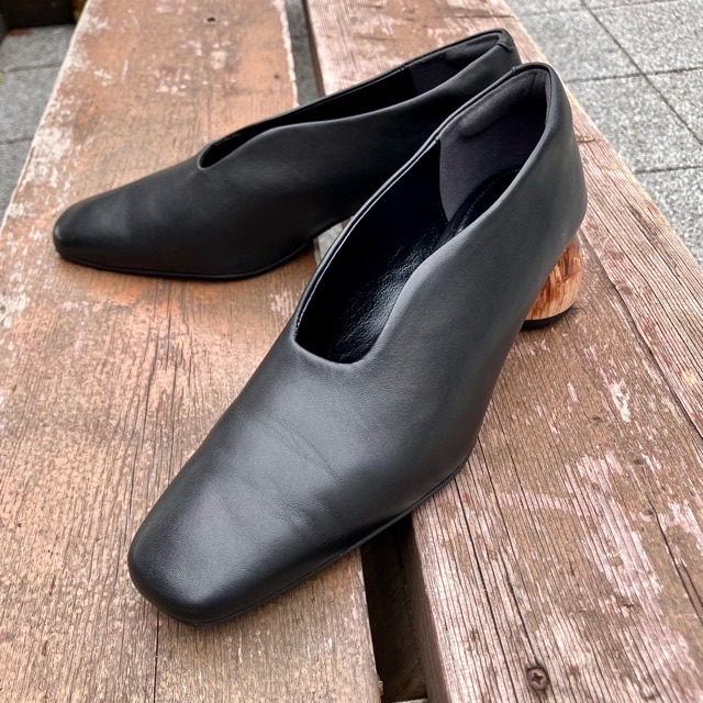 ALM. クリアウッドパンプス  AL110  BLACK 　アルム