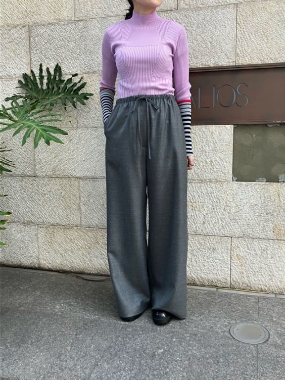 BEATINGHEART　ウエストゴムワイドパンツ  BP215L2   NAVY (B9) / GRAY（N3）    ビーティングハート