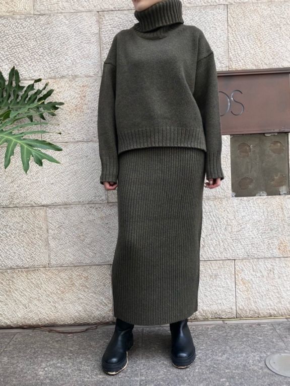 BEATINGHEART　リブニット タイトスカート  BK019L2   KHAKI (K5) / BEIGE (M2）/ BROWN (M5）    ビーティングハート