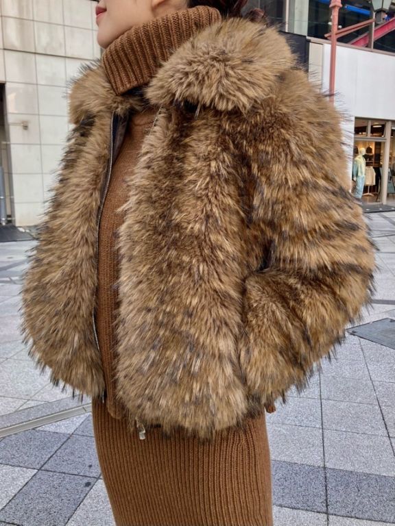 BEATINGHEART　フェイクファーブルゾン  BＪ221L2   BROWN(M3)    ビーティングハート