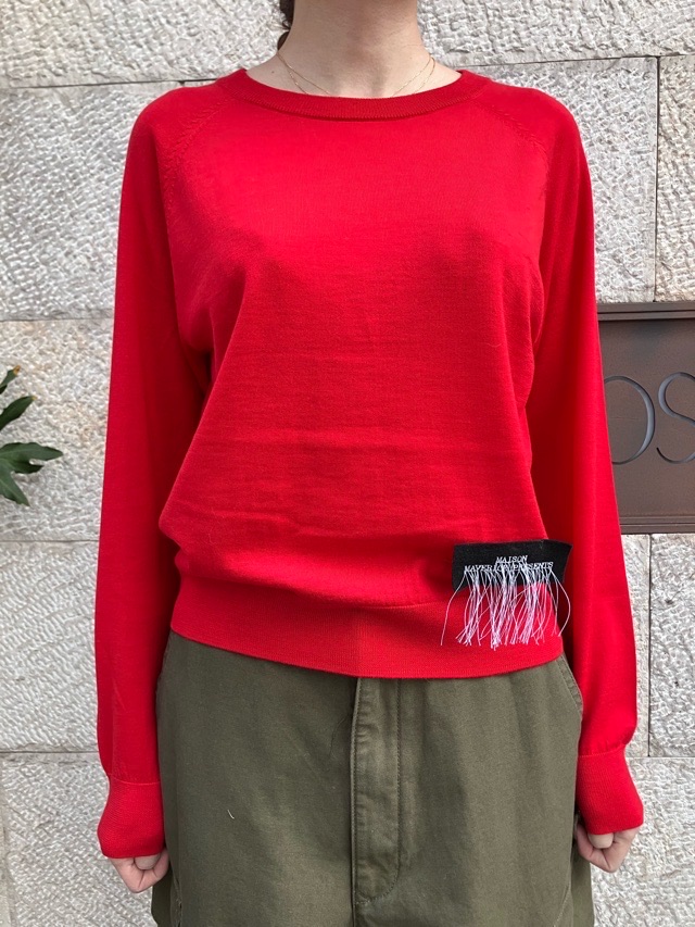 MAISON MAVERICK PRESENTS　クルーネック ウール セーター　RED / GRAY　MM5142   メゾンマヴェリック プレゼンツ