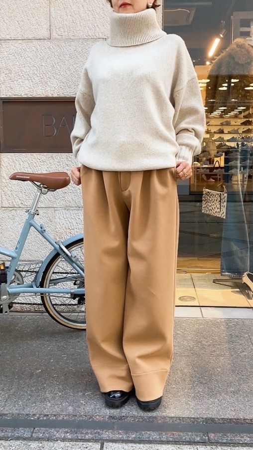 BEATINGHEART　ウ－ル カシミア ミドルゲージ タートル ニット  BK218L2    BEIGE(M2) TAUPE(M4) BROWN(M9)    ビーティングハート