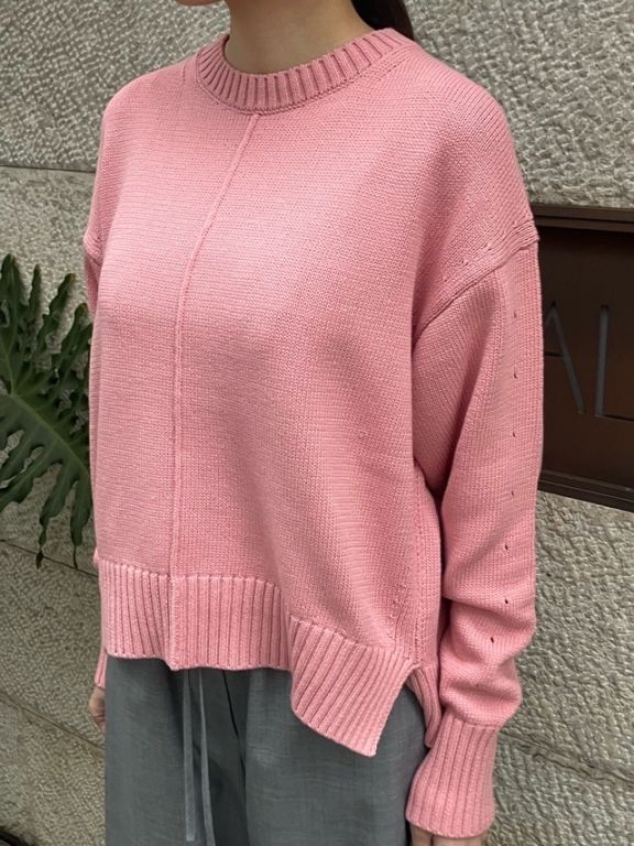 BEATINGHEART　綿 ナイロン 二ット セーター  BK002M1   NAVY(B9）/ WHITE（N0）/ PINK（R3）/ YELLOW（Y4）    ビーティングハート