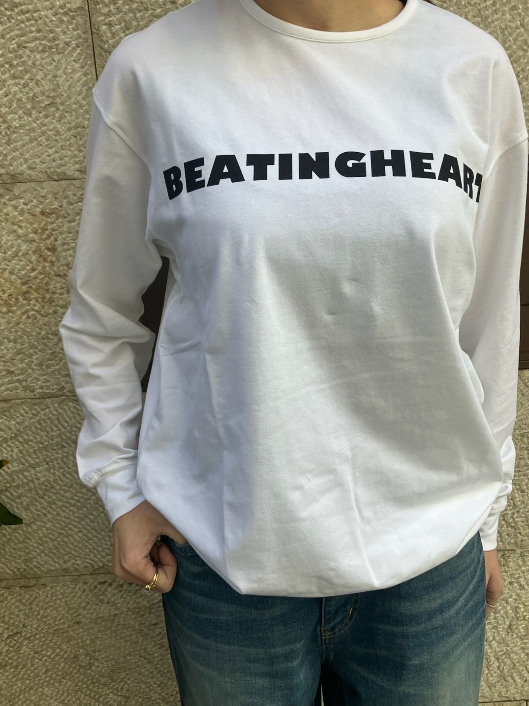 BEATINGHEART　ロゴ ロングTシャツ  BT016M1   BLACK (N6）/ WHITE（N0）/ GRAY（N2）    ビーティングハート