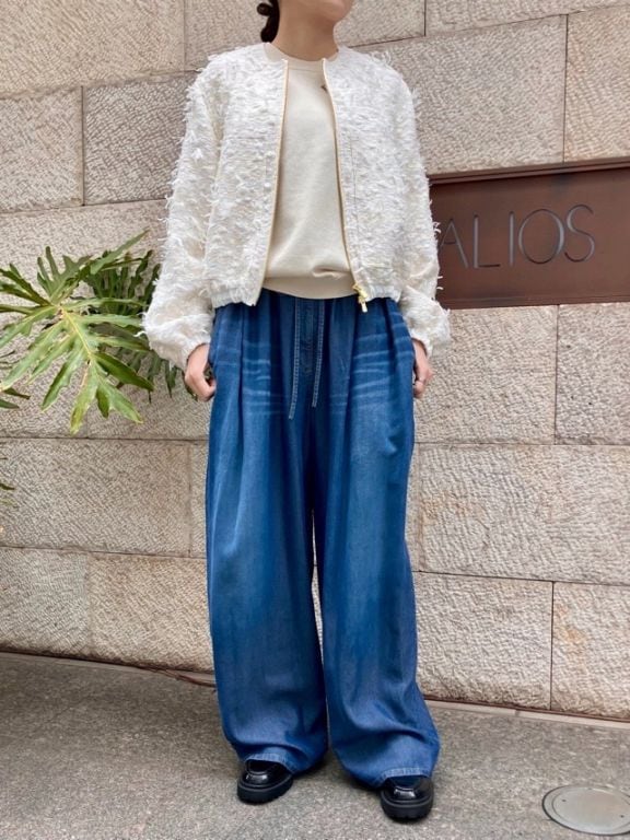 BEATINGHEART　ウエストゴムデニムワイド パンツ  BP028M1  BLUE(Ｂ5)    ビーティングハート