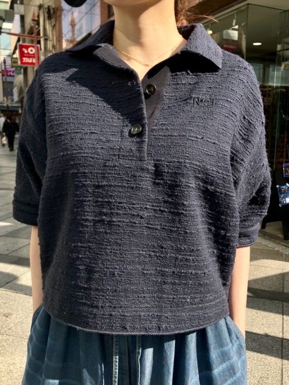 N°21　ヌメロヴェントゥーノ 26S-G081-0248  ネップツイードスッキパ－  NAVY / OFF WHITE   