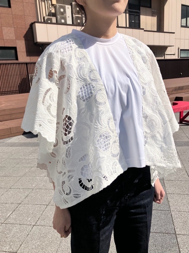 near.nippon　レーススリーブ Tブラウス　WHITE   325-26E   ニア-ニッポン