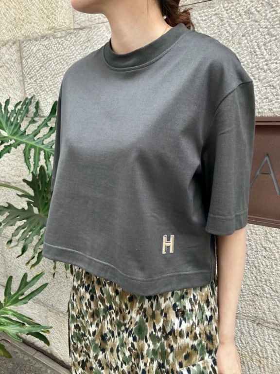 Harikae   クロップド丈 Ｔシャツ    H0503     GRAY / BLACK     ハリカエ
