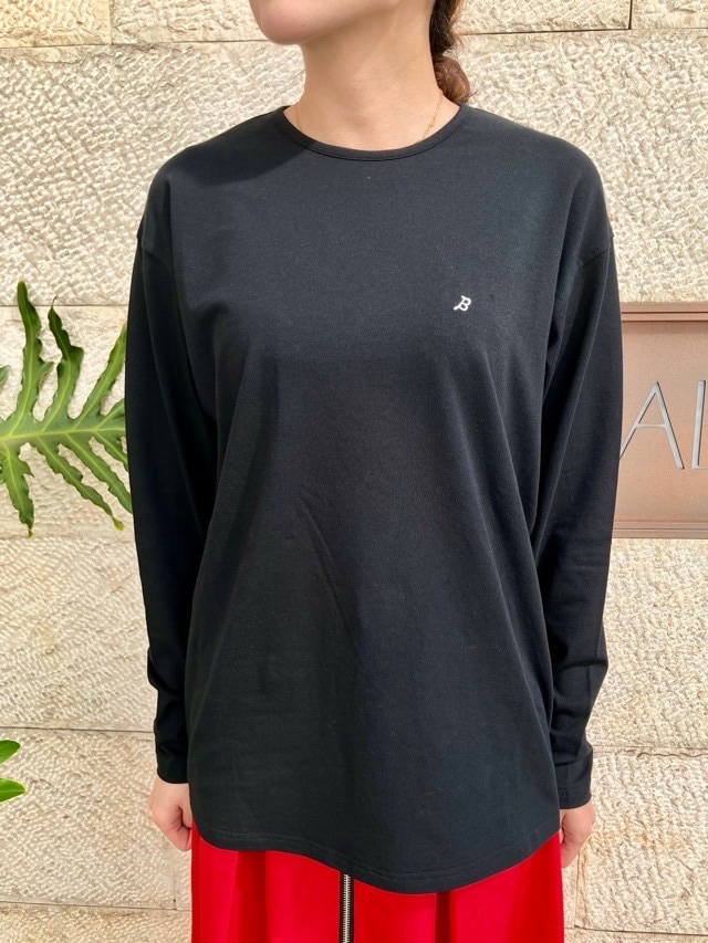 BEATING HEART  ワンポイント 刺繍入り ロングスリーブ Tシャツ   BT004M2  BROWN (M8) / WHITE (N0) / BLACK (N6)    ビーティングハート