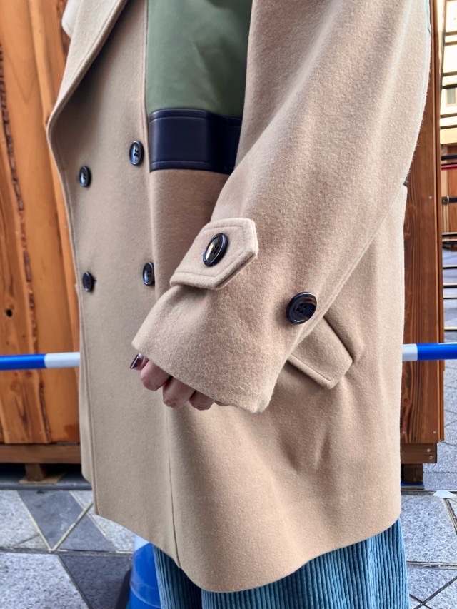 EZUMi エズミ 2025FW パテットバイカラーPコート BEIGE×KHAKI YEAW25CT02