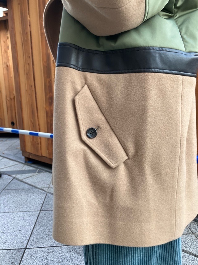 EZUMi エズミ 2025FW パテットバイカラーPコート BEIGE×KHAKI YEAW25CT02