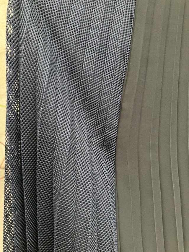 AULA AILA デニムコンビネーション ジャンパ―スカート 1251-03020 インディゴ（95）/ブラック（19）アウラアイラ