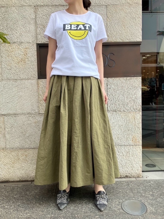 BEATINGHEART　BT204L1 ニコちゃん ロゴ Ｔシャツ  WHITE / BLACK / KHAKI    ビーティングハート