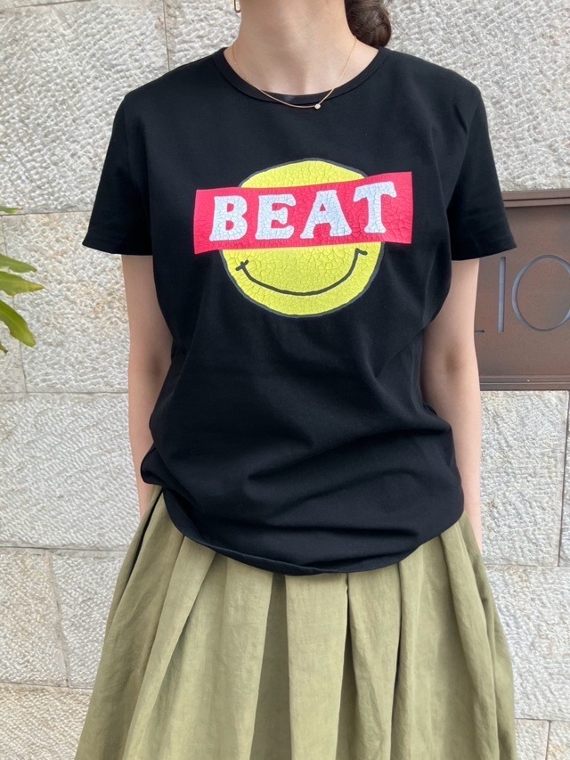 BEATINGHEART　BT204L1 ニコちゃん ロゴ Ｔシャツ  WHITE / BLACK / KHAKI    ビーティングハート