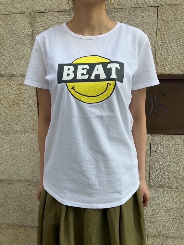 BEATINGHEART　BT204L1 ニコちゃん ロゴ Ｔシャツ  WHITE / BLACK / KHAKI    ビーティングハート