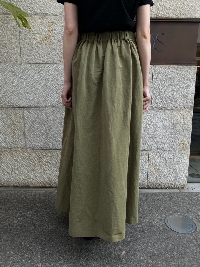 BEATINGHEART 綿・麻 プリーツ スカート BS208L1 BEIGE / KHAKI ビーティングハート