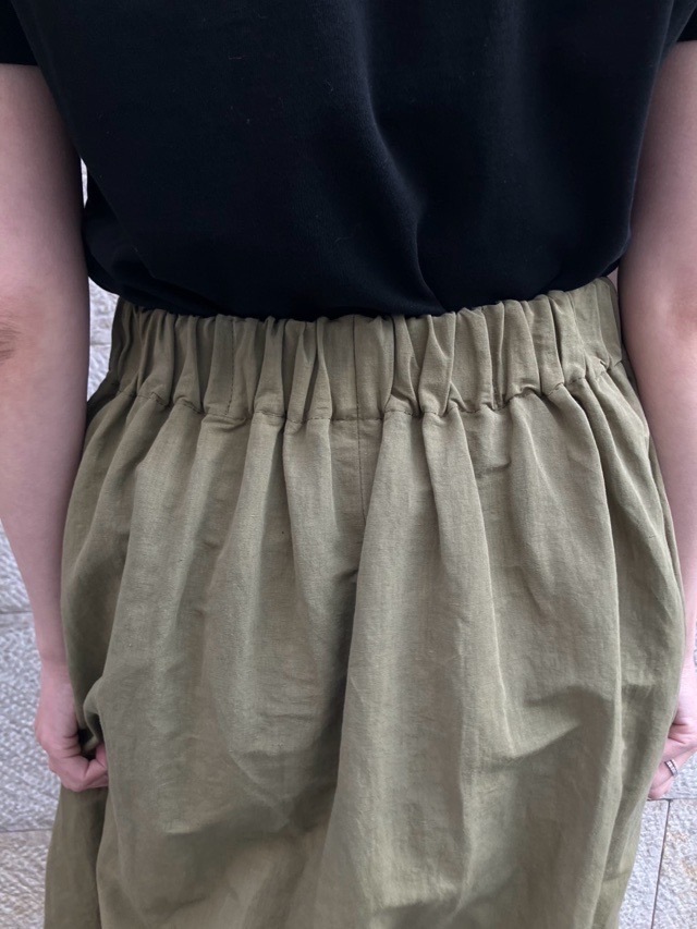 BEATINGHEART 綿・麻 プリーツ スカート BS208L1 BEIGE / KHAKI ビーティングハート