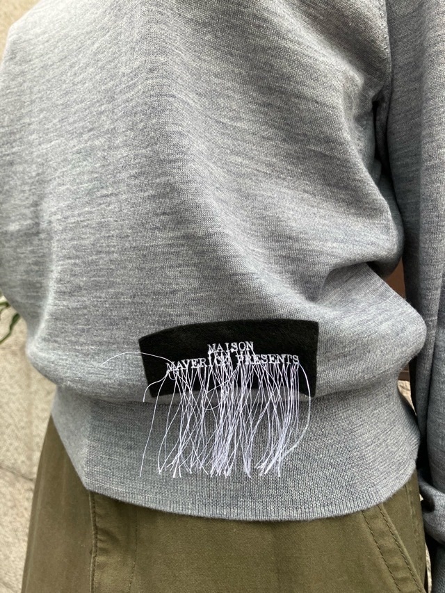 MAISON MAVERICK PRESENTS　クルーネック ウール セーター　RED / GRAY　MM5142   メゾンマヴェリック プレゼンツ