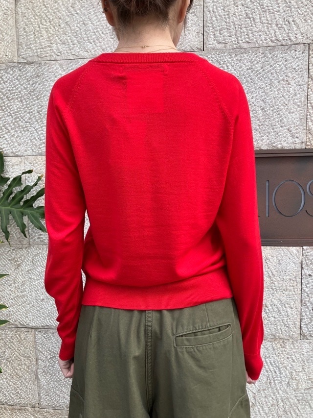 MAISON MAVERICK PRESENTS　クルーネック ウール セーター　RED / GRAY　MM5142   メゾンマヴェリック プレゼンツ