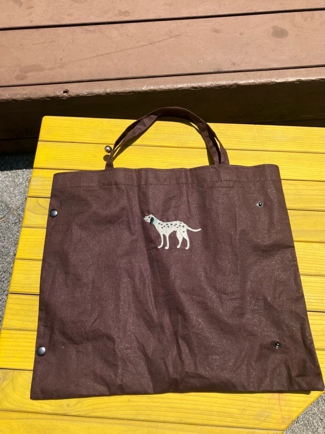 DEMODEE  デモデ　オリジナル イラスト DOG 刺繍 日傘　BROWN　26SUM011  